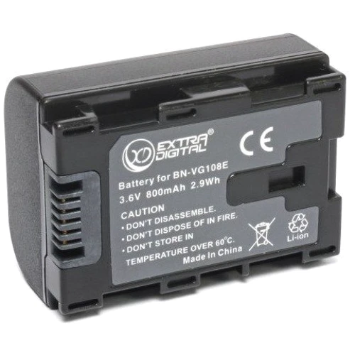 Аккумулятор ExtraDigital JVC BN-VG108E (chip): Тип аккумулятор