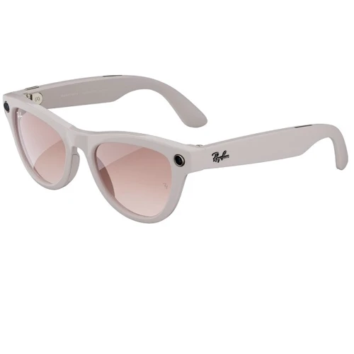 Смарт-очки Ray-Ban Meta Skyler Standard - Shiny Chalky Gray / Gradient Cinnamon Pink size L (RW4010 670013 52-20)