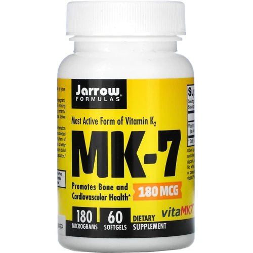 Jarrow Formulas Most Active Form of Vitamin K2 180 mcg Вітамін K2 активна форма MK-7 60 гелевих капсул