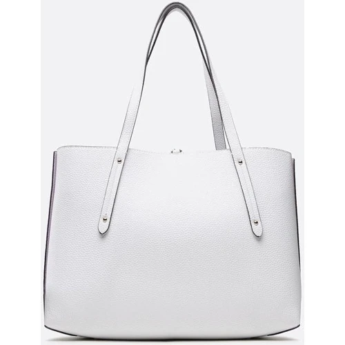 Женская сумка шоппер GUESS ECO BRENTON GIRLFRIEND SATCHEL белая (HWEVG839009-ALM): Фактура Матовая, Гладкая