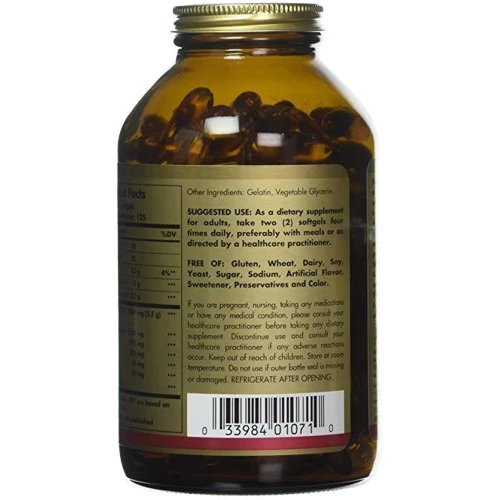 Solgar Flaxseed Oil, 1250 mg, 250 Softgels Льняное масло: Форма выпуска Капсулы
