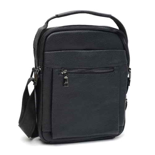 Мужская сумка через плечо Borsa Leather черная (k1885-black): Пол Мужской
