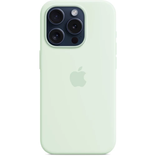 Чехол для iPhone Apple iPhone 15 Pro Silicone Case with MagSafe - Soft Mint (MWNL3ZM/A): Цвет зеленый