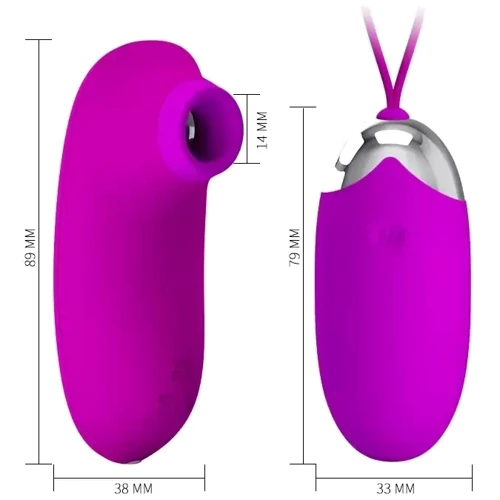 Комплект из виброяйца и вакуумного стимулятора Pretty Love ORTHUS Multifunctional 2 in 1, BI-014901W