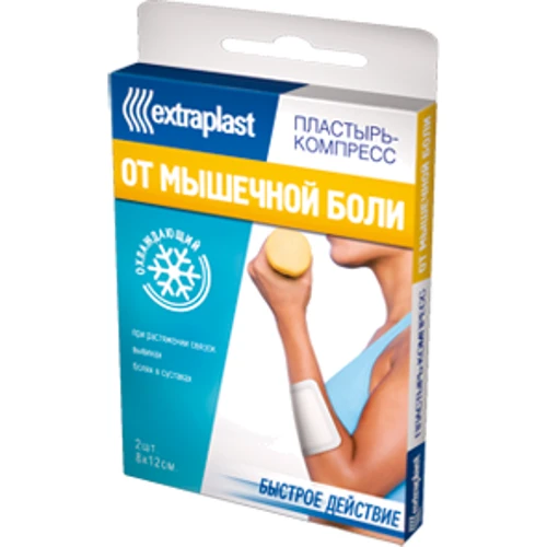 Пластырь Extraplast компресс от мышечной боли охлаждающий 8x12 см №2
