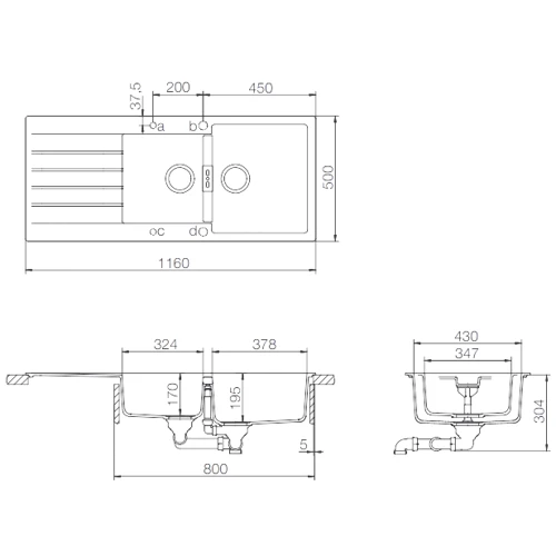 Кухонная мойка SCHOCK SIGNUS D200 Puro-84 (50098084): Форма Прямоугольная