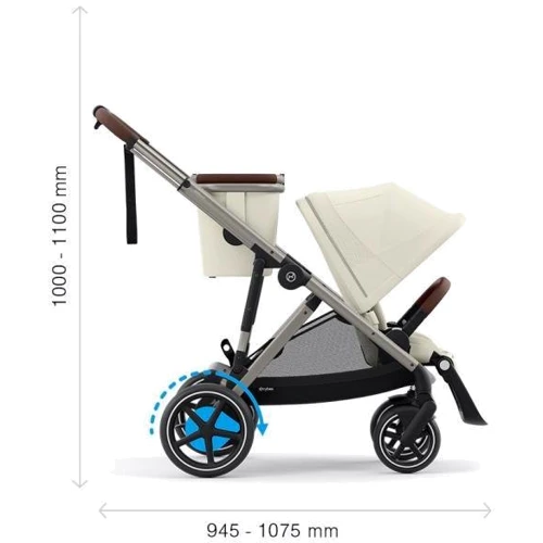 Прогулочная коляска Cybex eGazelle S SLV Stone Grey с электродвигателем и функцией укачивания (524000523): Тип коляски Прогулочная