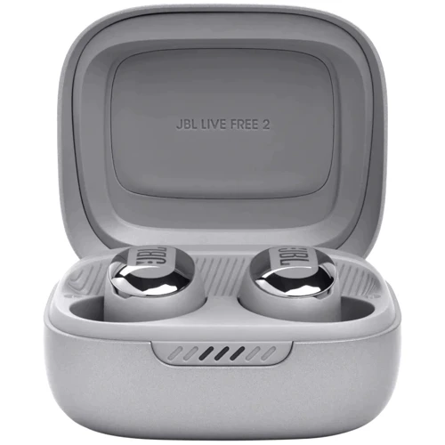 Наушники JBL Live Free 2 Silver (JBLLIVEFRTWSSVR): Дополнительно Совместимость с Apple, Совместимость с Android, сенсорное управление, регулятор громкости, влагозащита, TWS наушники