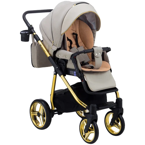 Коляска 2 в 1 Adamex Barcelona Polar (Gold) BR451 (624632): Материал колес полиуретан