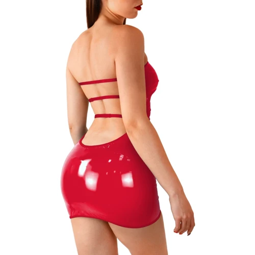 Сексуальное виниловое платье Art of Sex - Jaklin (XS-M, красный)
