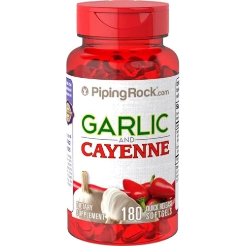Piping Rock Garlic & Cayenne 180 softgels Чеснок и кайена