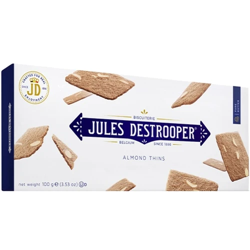 Печенье Biscuiterie Jules Destrooper Almond Thins с миндалем 100 г (5410471110217)