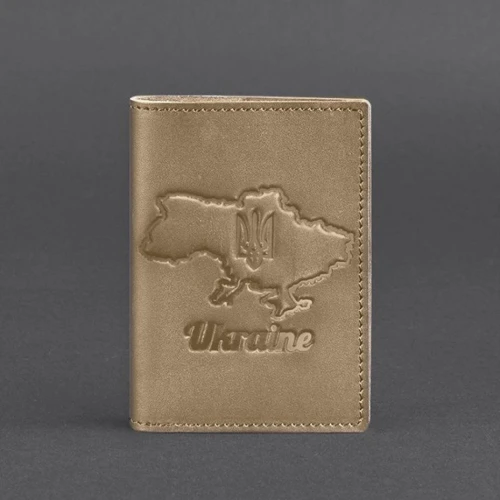 Обложка для паспорта BlankNote светло-бежевая (BN-OP-UA-M-light-beige): Формат кошелька Вертикальный