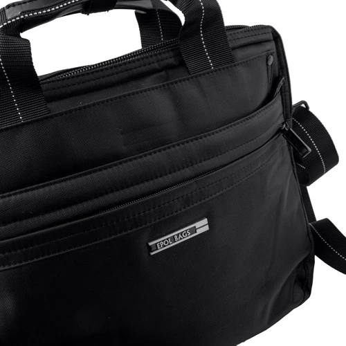 Мужская конференц-сумка Epol черная (VT-7076-black): Фактура Матовая, Тканая