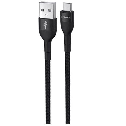 Кабель Proove USB Cable to microUSB Light Weft 2.4A 1m Black
