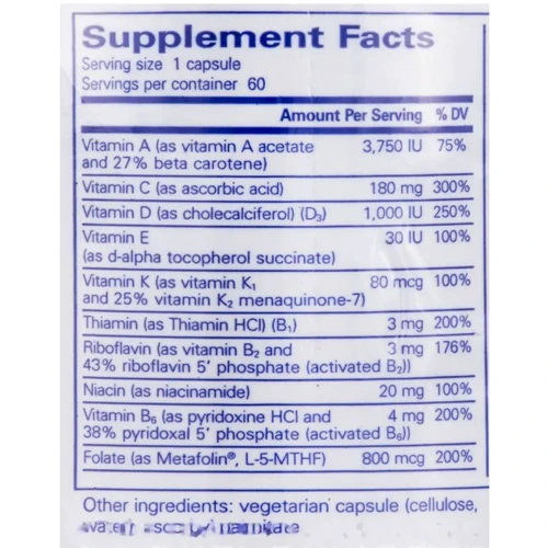 Pure Encapsulations PureGenomics Multivitamin Мультивитамины 60 капсул: Пол Унисекс