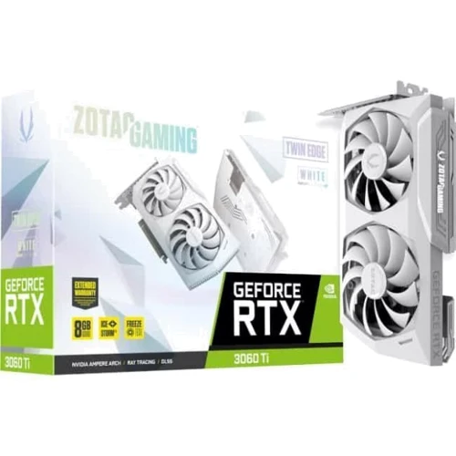 Відеокарта Zotac GAMING GeForce RTX 3060 Ti Twin Edge White Edition (ZT-A30620J-10P): Обсяг пам'яті, Гб 8