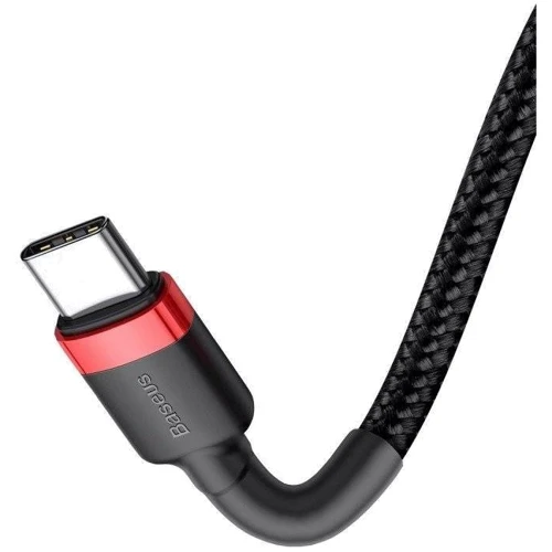 Кабель Baseus Cable USB-C to USB-C Cafule PD 2.0 60W 2m Red/Black (CATKLF-H91) фото 3