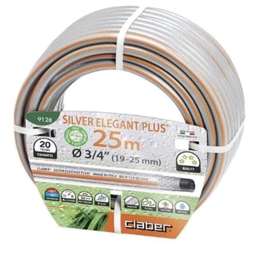 Шланг садовий CLABER Silver Elegant 3/4" 50 м сірий з оранжевою смугою (91290000)