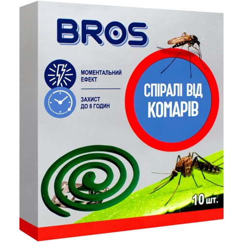 Спірали Bros інсектицидний засіб від комарів 10 шт (5904517061279)