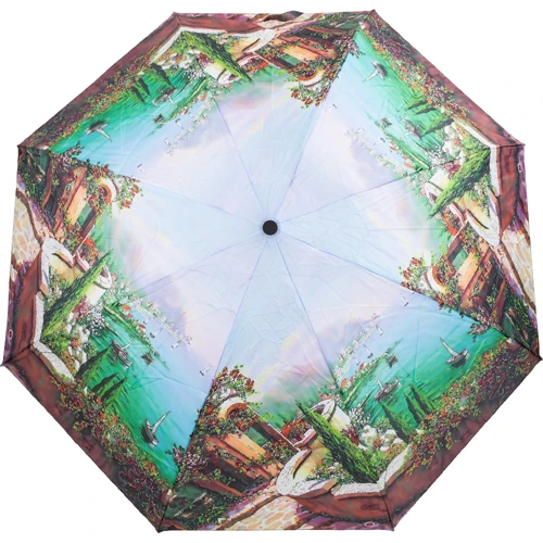 Парасолька жіночий автомат Magic Rain зелений (ZMR49224-5)