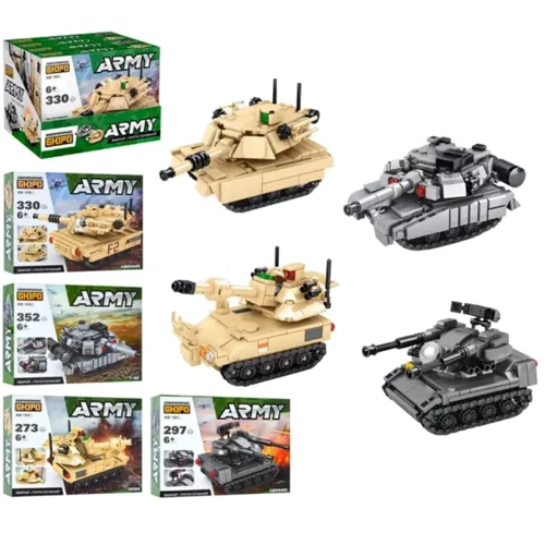 Конструктор LimoToy танк, фигурки, 4 вида, от 273 дет. (KB 185) фото 6