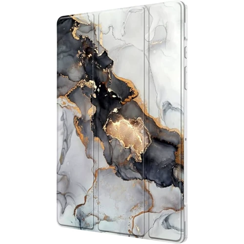 Аксесуар для планшетних ПК BeCover Soft Edge TPU з Pencil Mount Gray Marble для Xiaomi Redmi Pad SE 8.7 (712575)