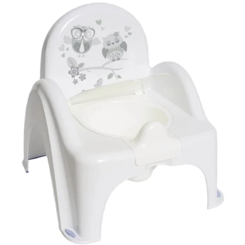 Горшок – стульчик Tega Baby Сова музыкальный белый PO-064-103