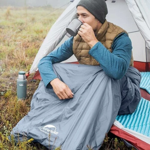 Спальный мешок Naturehike Lightweight Summer LW180 NH21MSD09, (15°C), p-p M, коричневый (6927595777954): Тип одеяло