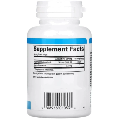 Natural Factors Vitamin D3 Вітамін Д3 2000 МО 120 капсул: Тип Витамин D