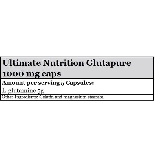 Аминокислота для спорта Ultimate Nutrition Glutapure Powder 1000 g /200 servings/ Unflavored: Вкус Без вкуса