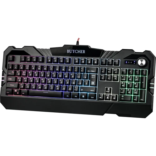 Клавиатура Defender Butcher GK-193DL RGB USB Black (45193): Тип клавиш мембранный