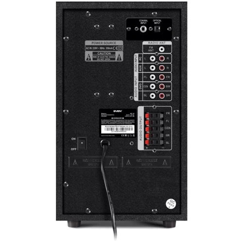 Акустическая система SVEN HT-210 Black: Диапазон воспроизводимых частот 200-20000 Гц