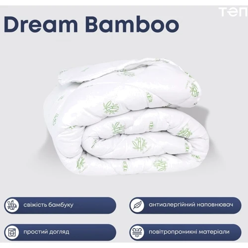 Одеяло ТЕП Dream Collection Bamboo 140х210 см (1-02569): Материал чехла микрофибра