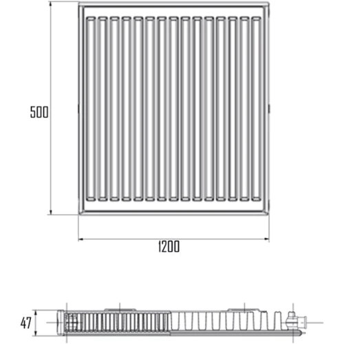 Imas 11-К 500х1200 бок. подкл: Тип радиатора Панельный
