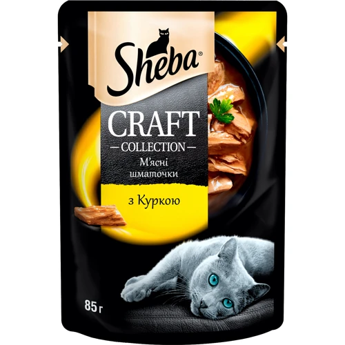 Влажный корм Sheba Craft Collection Shredded Pieces Chicken для кошек с курицей в соусе 12х85 г (3065890139138)