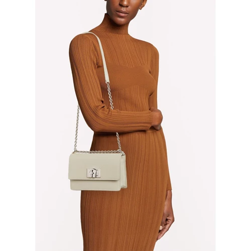 Жіноча сумка крос-боді Furla 1927 Mini Crossbody світло-сіра (BAFKACOARE000M7Y00): Матеріал Натуральная кожа