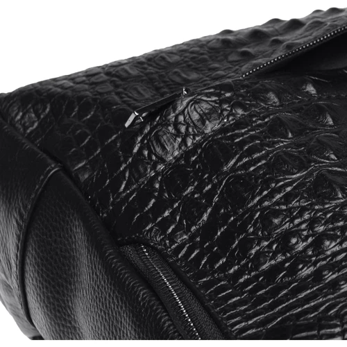 Жіночий рюкзак Keizer чорний (K111085-black): Фактура Тиснення, Зерниста, матова
