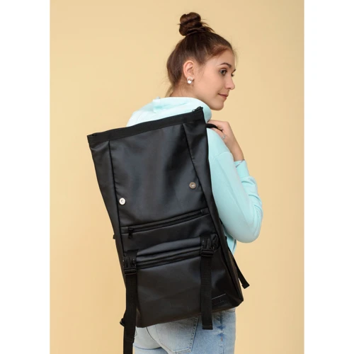 Женский рюкзак Sambag RollTop 0SHn черный (24238001): Стиль Повседневный (Casual)