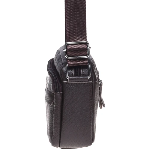 Мужская сумка через плечо Borsa Leather коричневая (k1t823-brown): Тип Сумки