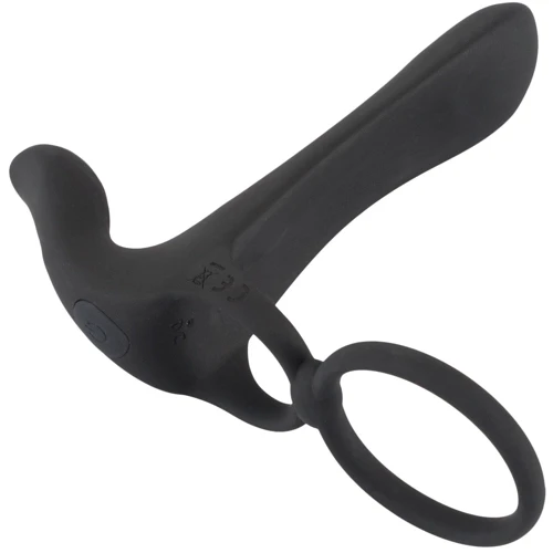 Насадка на пенис с эрекционным кольцом Orion Black Velvets Couple's Vibrator