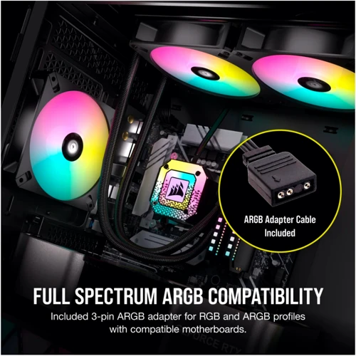 Кулер Corsair iCUE AR120 Digital RGB 120mm PWM Fan Triple Pack Black (CO-9050167-WW): Количество вентиляторов, шт 3