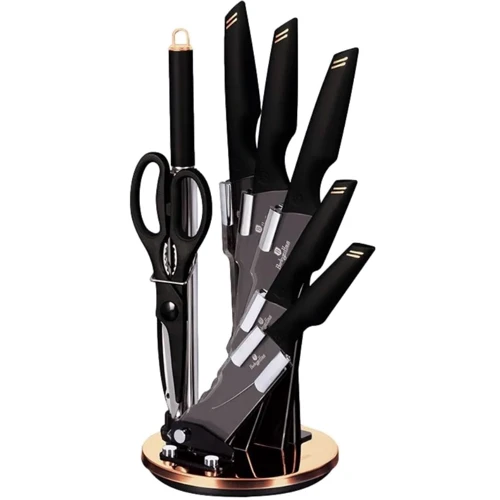 Набір кухонних ножів Berlinger Haus Black Rose Collection 8 предметів (BH 2692)