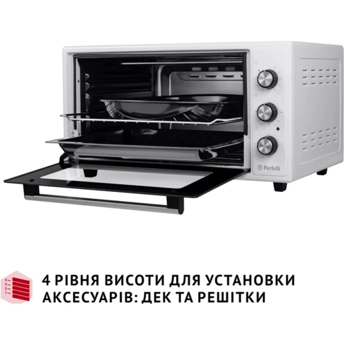 Електрична духовка настільна PERFELLI CLASSIC 48 WHITE фото 9