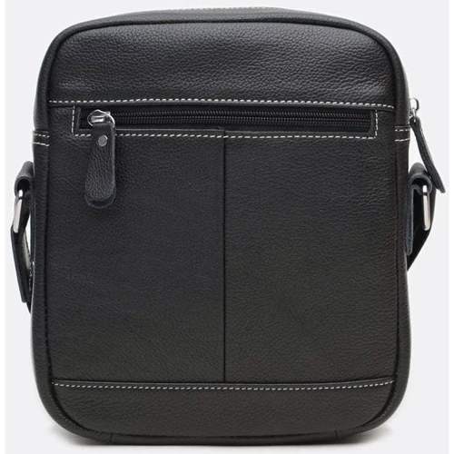 Мужская сумка через плечо Borsa Leather черная (K12221-black): Тип Сумки