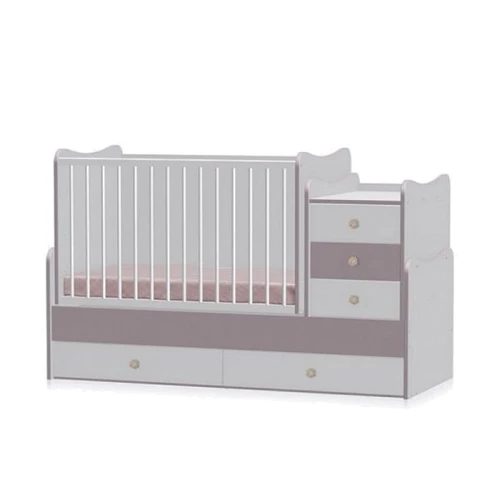 Детская кроватка-трансформер Bertoni MAXI PLUS NEW (white/cappuccino)