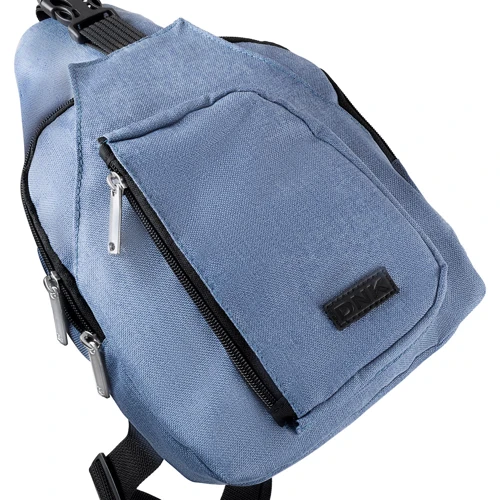Мужская сумка-слинг DNK Leather голубая (DNK-JOKER-3-BAG-4): Тип ручки Плечевой ремень, Без ручки