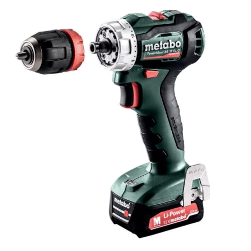 Шуруповерт Metabo PowerMaxx BS 12 BL Q metaBOX 118 (601045500): Тип патрона быстрозажимной