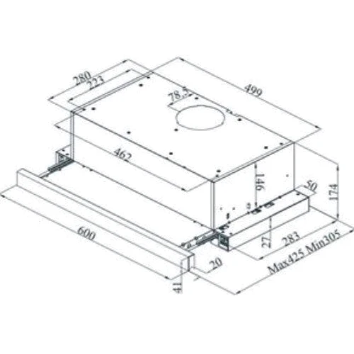 Вытяжка Beko HNT61310X: Тип воздухоочистителя Рециркуляция, Отвод