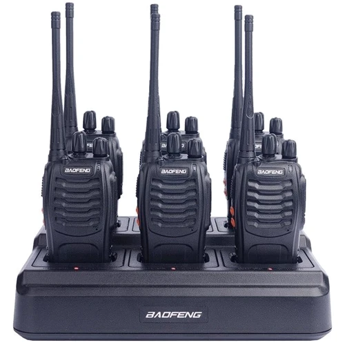 Рации Baofeng BF-888S SIX PACK + Зарядный комплект (BL-1X6 + 6 АКБ BL-888)